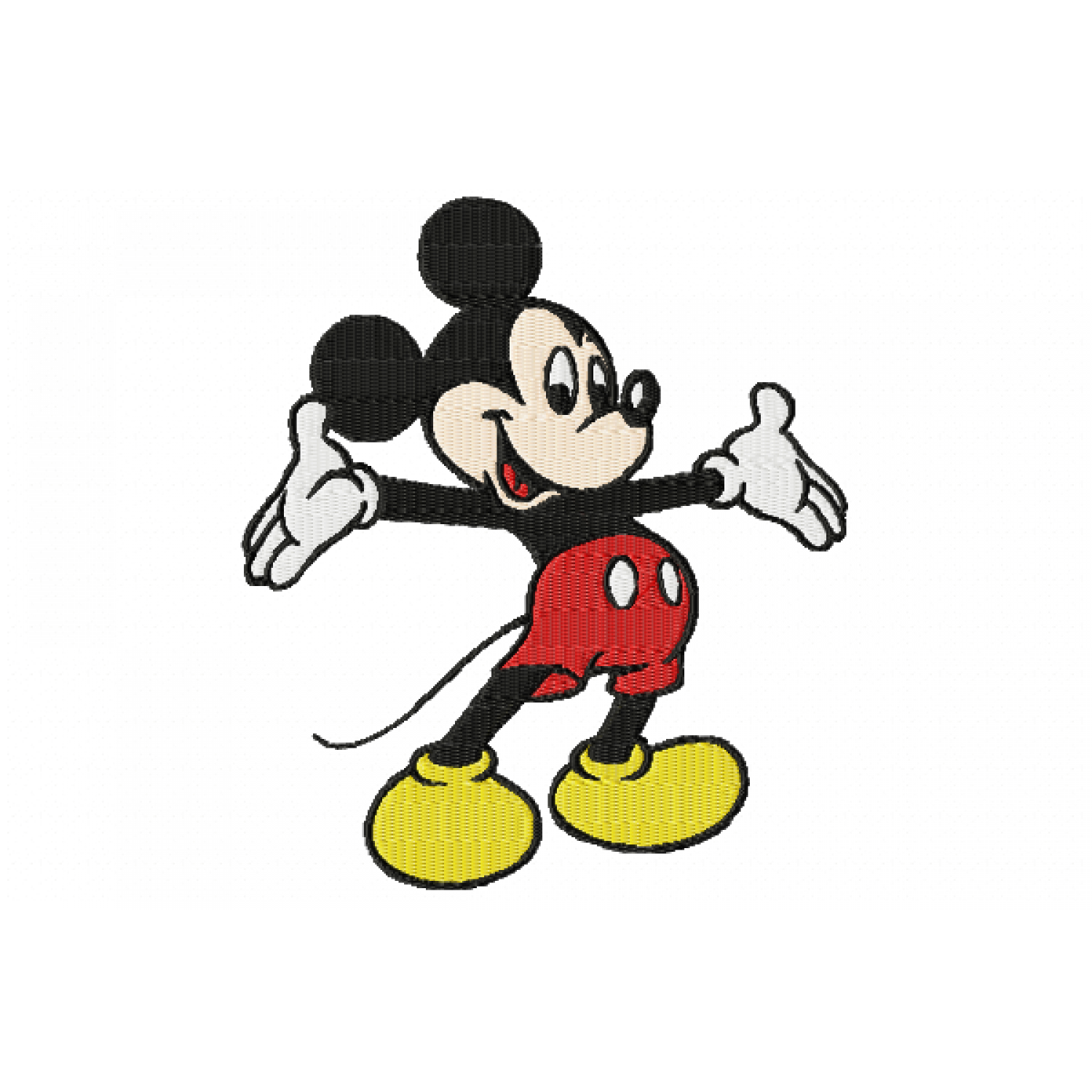 Classic Cartoon Mouse Embroidery Design