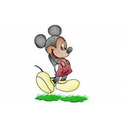 Cute Cartoon Mouse Character Embroidery Design