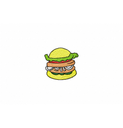 Mini Burger Embroidery Design