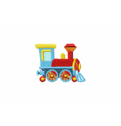 Mini train Embroidery Design