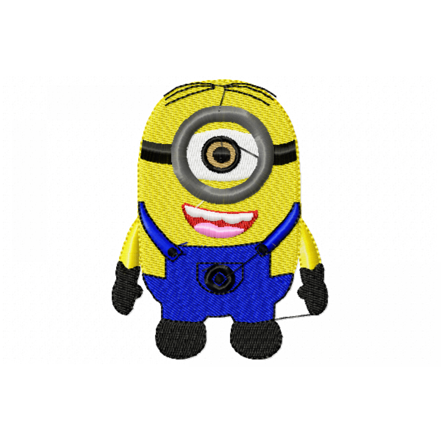 Cute Cartoon Worker Character Embroidery Design