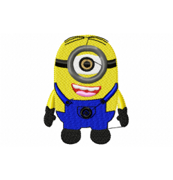 Cute Cartoon Worker Character Embroidery Design