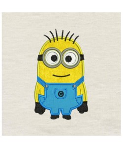 Cute Yellow Cartoon Character Applique Embroidery Design