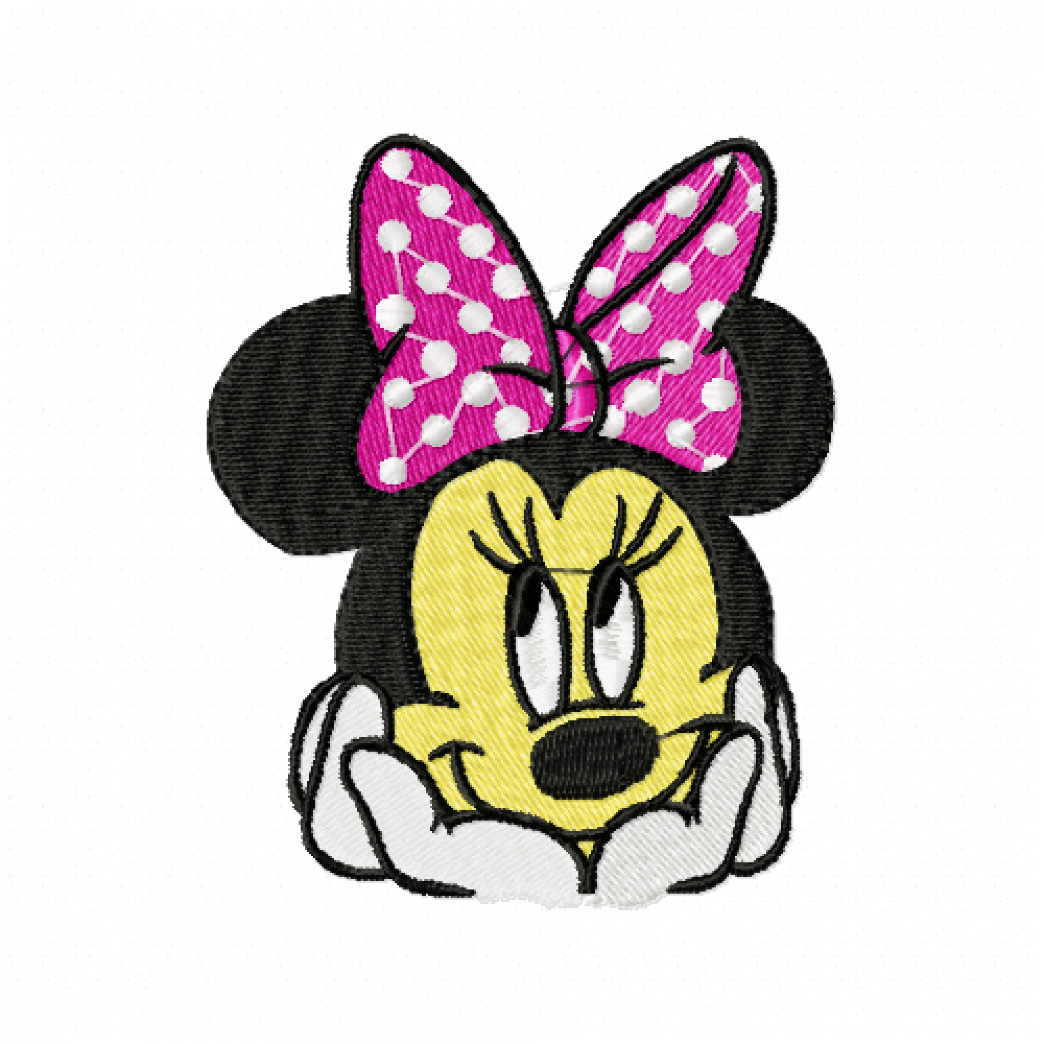Cute Mouse with Bow Embroidery Design