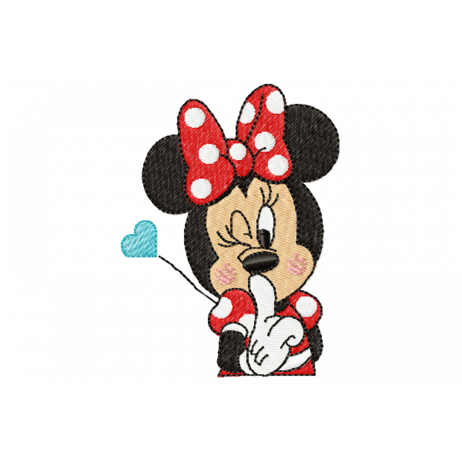 Cartoon Mouse Girl Embroidery Design