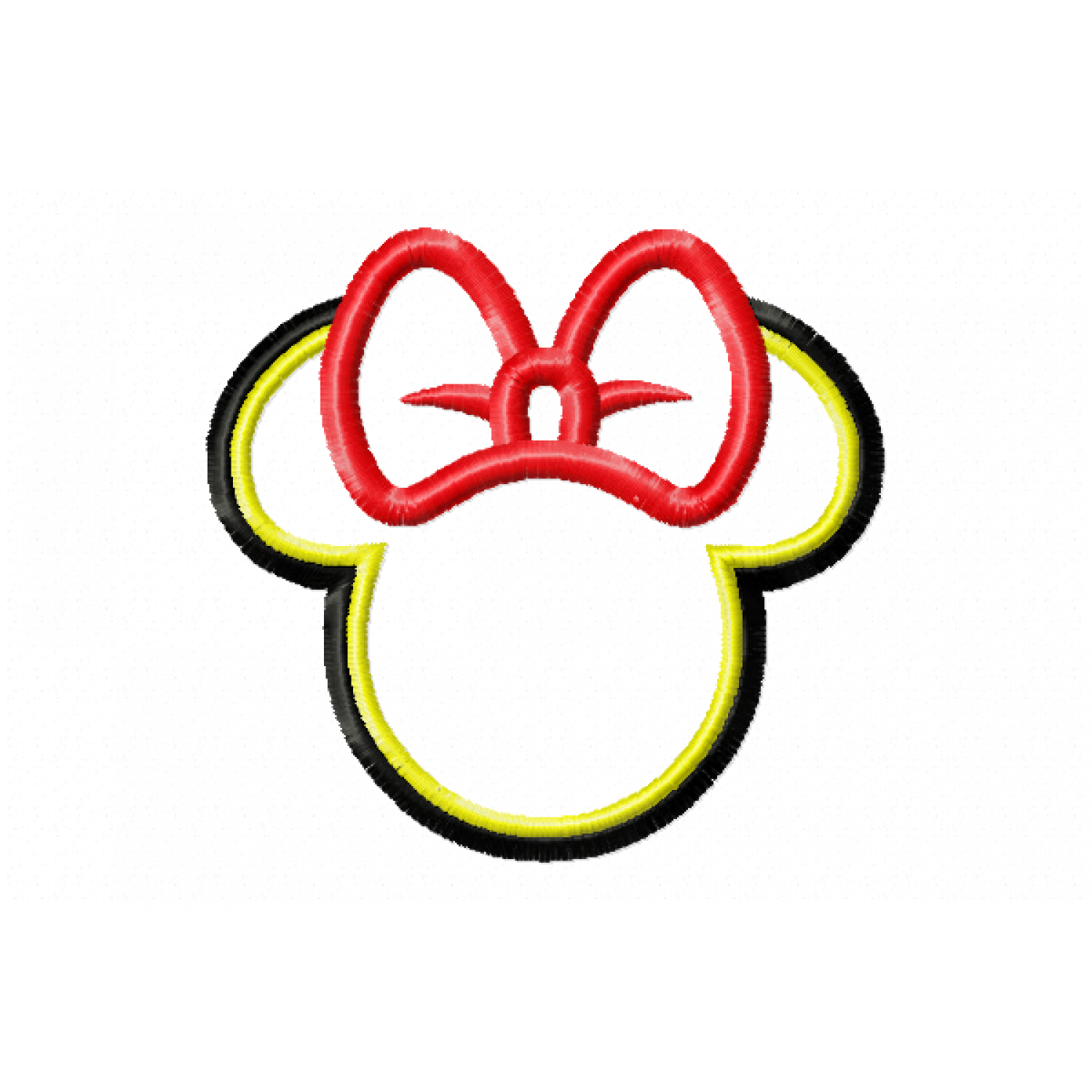 Cartoon Mouse Head Embroidery Design