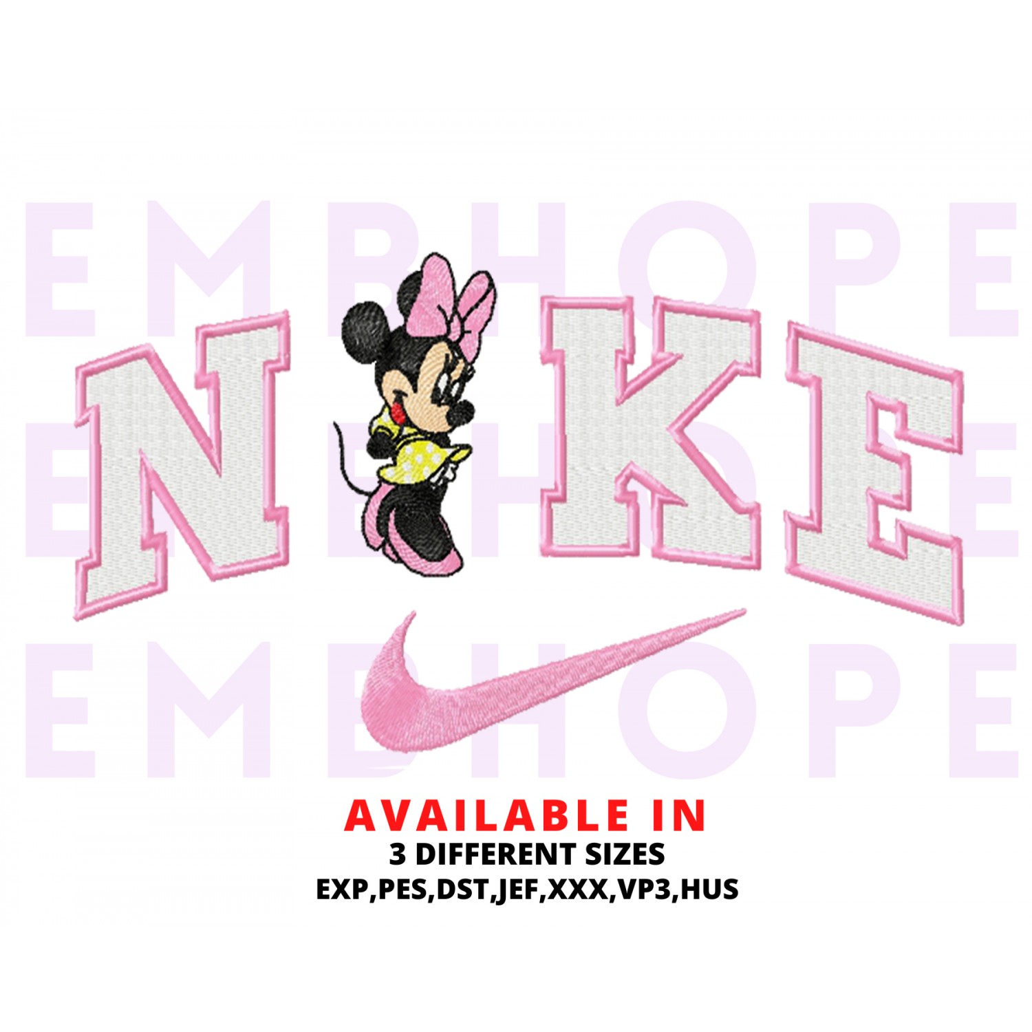 Cartoon Mouse Sports Embroidery Design