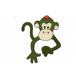 Monkey Embroidery Design