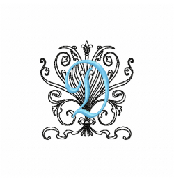 Monogram D Embroidery Design