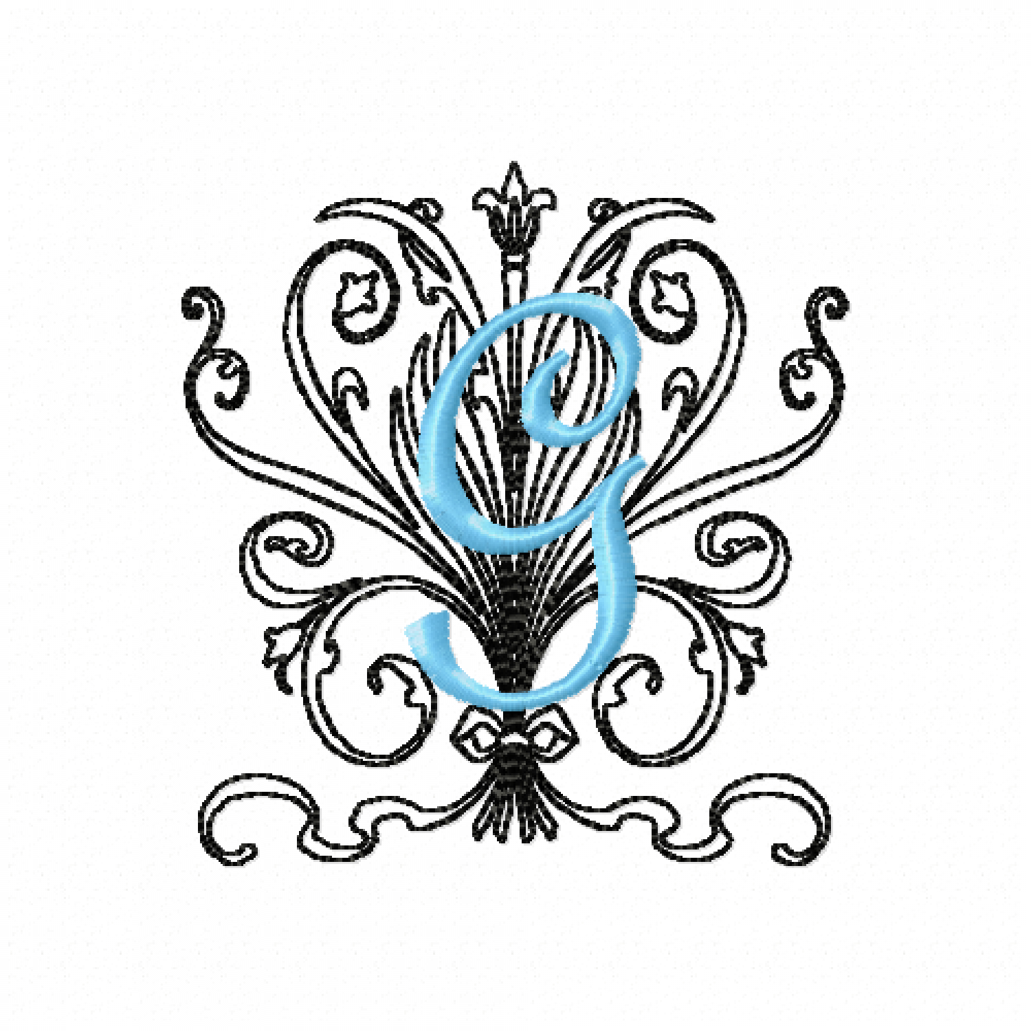 Monogram G Embroidery Design