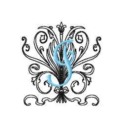 Monogram I Embroidery Design