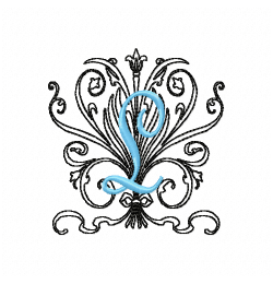 Monogram L Embroidery Design