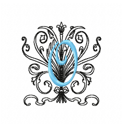 Monogram O Embroidery Design