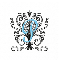 Monogram P Embroidery Design