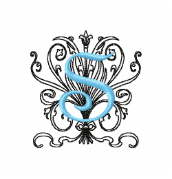 Monogram S Embroidery Design
