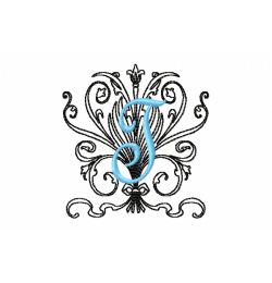 Monogram T Embroidery Design