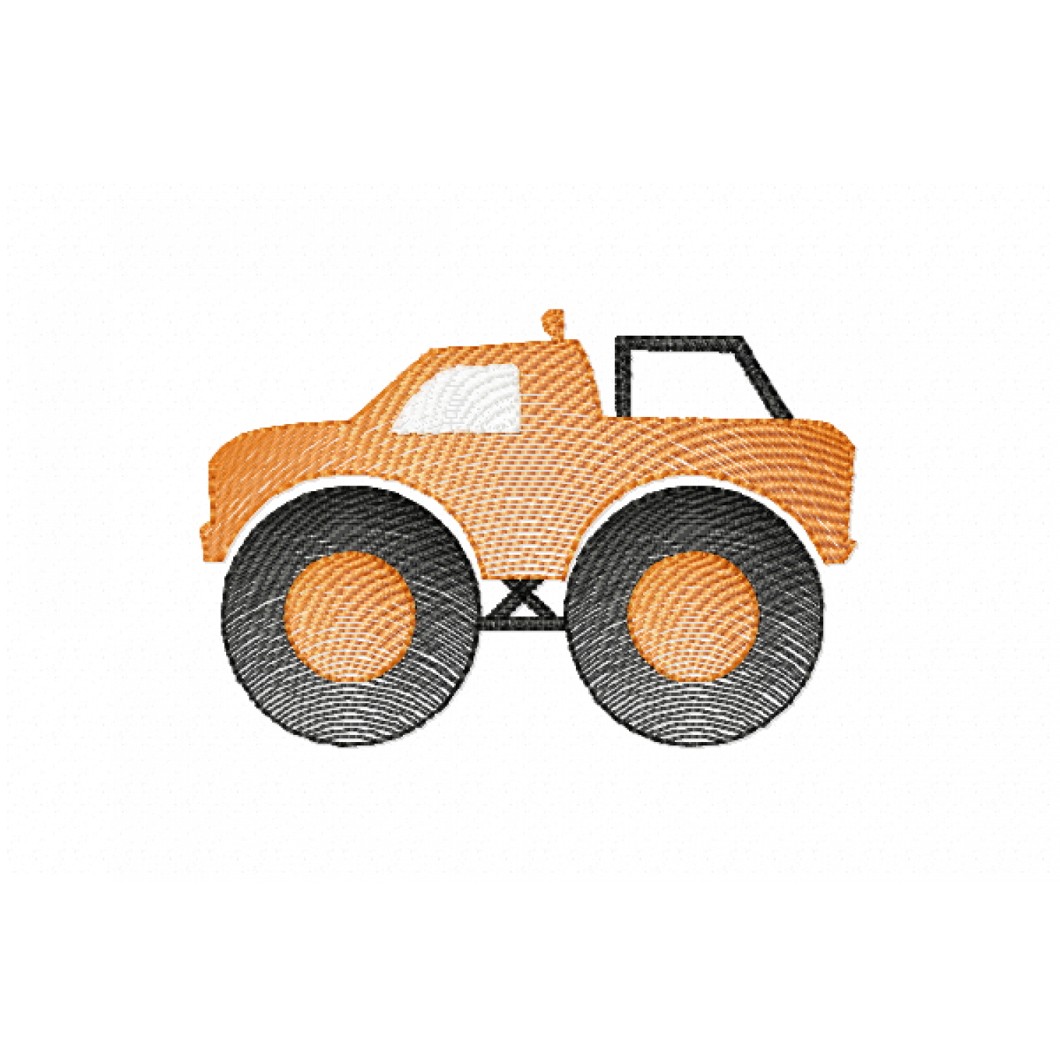 Monster Truck Embroidery Design 4x4 