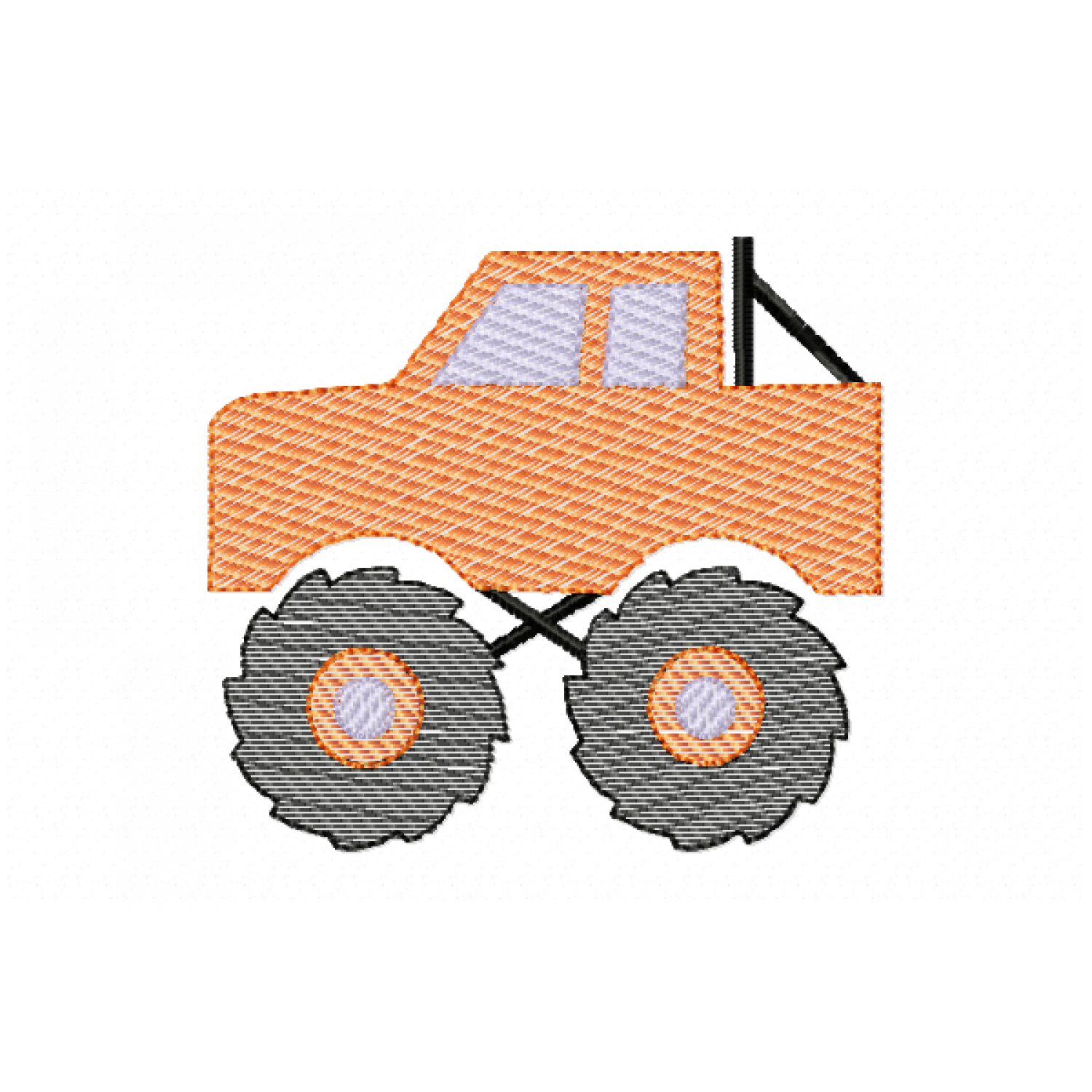 Monster Truck Embroidery Design 4x4 