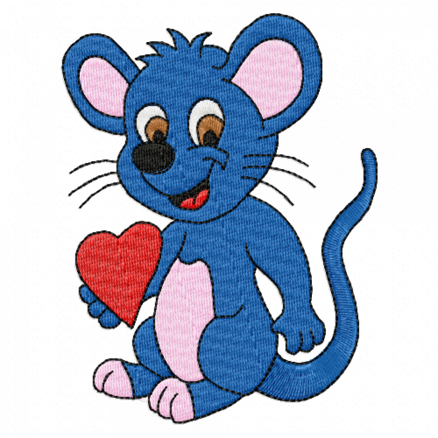 Cartoon Mouse Embroidery Design