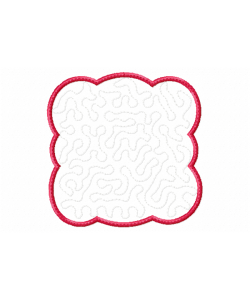 Blank Mug Rug ITH Embroidery Design 4X4