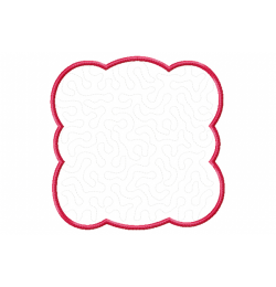 Blank Mug Rug ITH Embroidery Design Blank Mug Rug ITH Embroidery Design