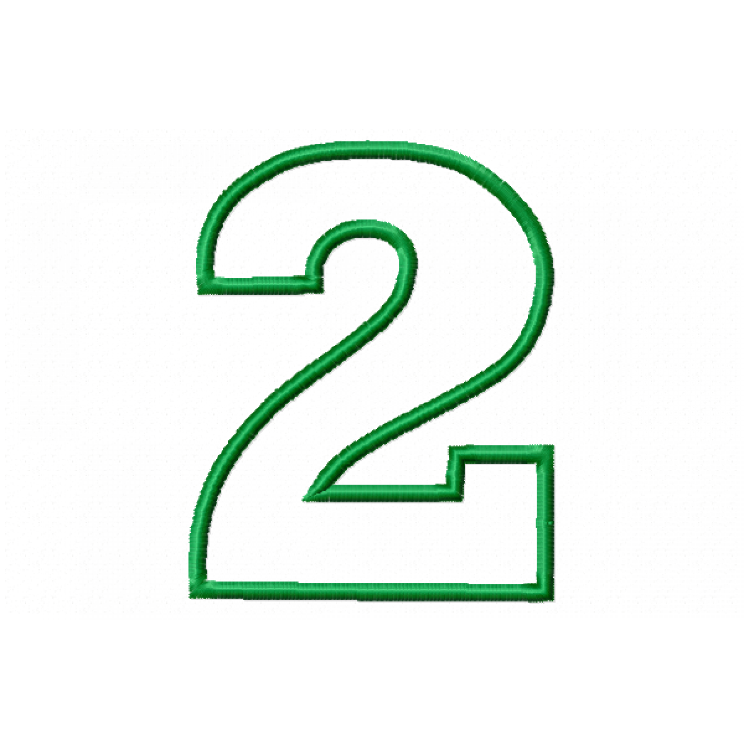 Number 2 Birthday Applique Embroidery Design Free 4x4