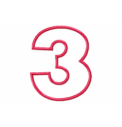 Number 3 Birthday Applique Embroidery Design Free 4x4 Number 3 Birthday Applique Embroidery Design Free 4x4