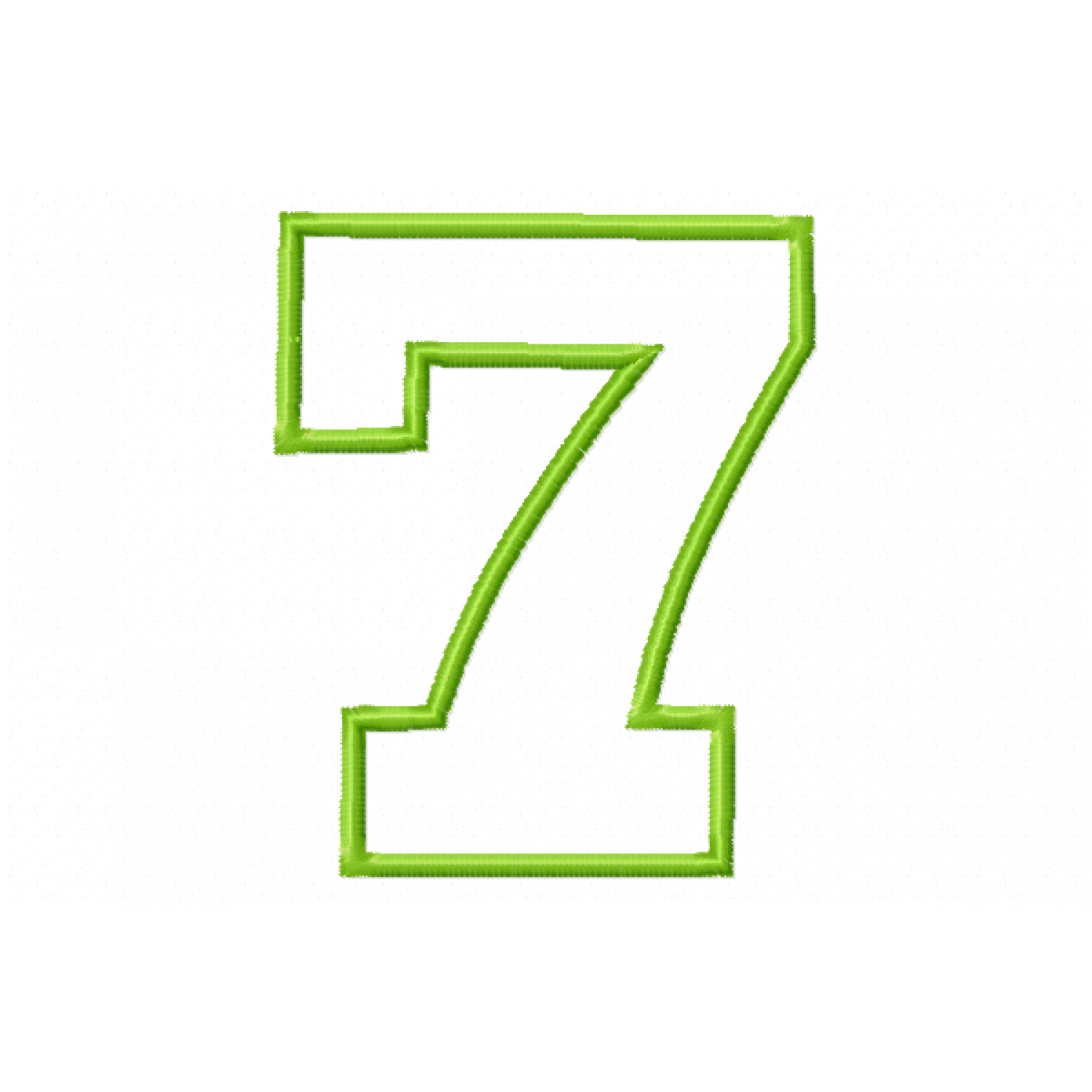 Number 7 Birthday Applique Embroidery Design Free 4x4