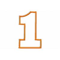 Number 1 Birthday Embroidery Design