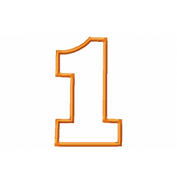 Number 1 Birthday Applique Embroidery Design Free 4x4