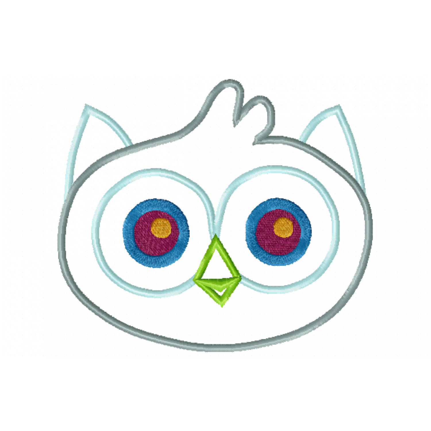 OWL FACE Embroidery Design