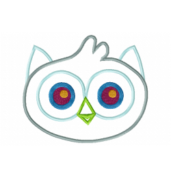 OWL FACE Embroidery Design