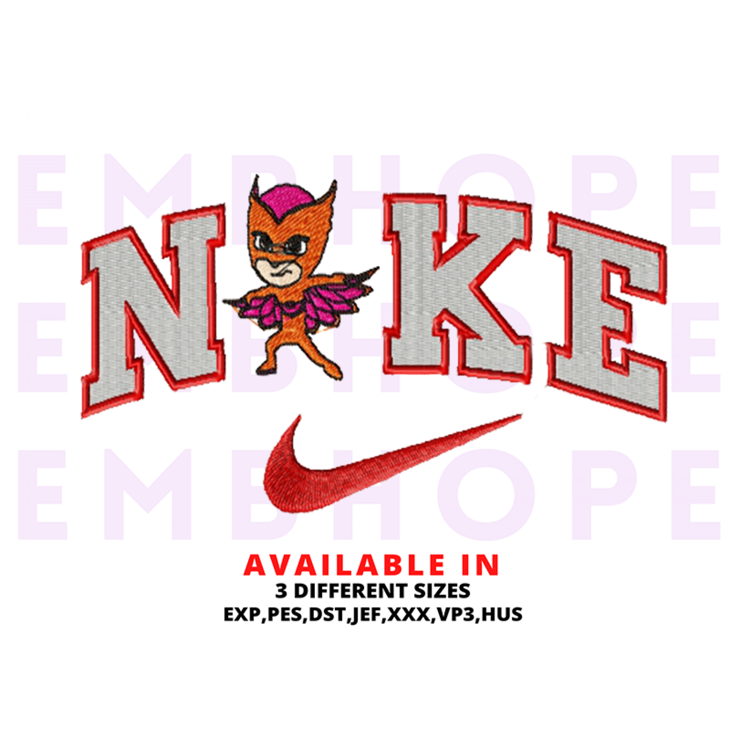 Owlette PJ Masks Embroidery Design 4 Sizes