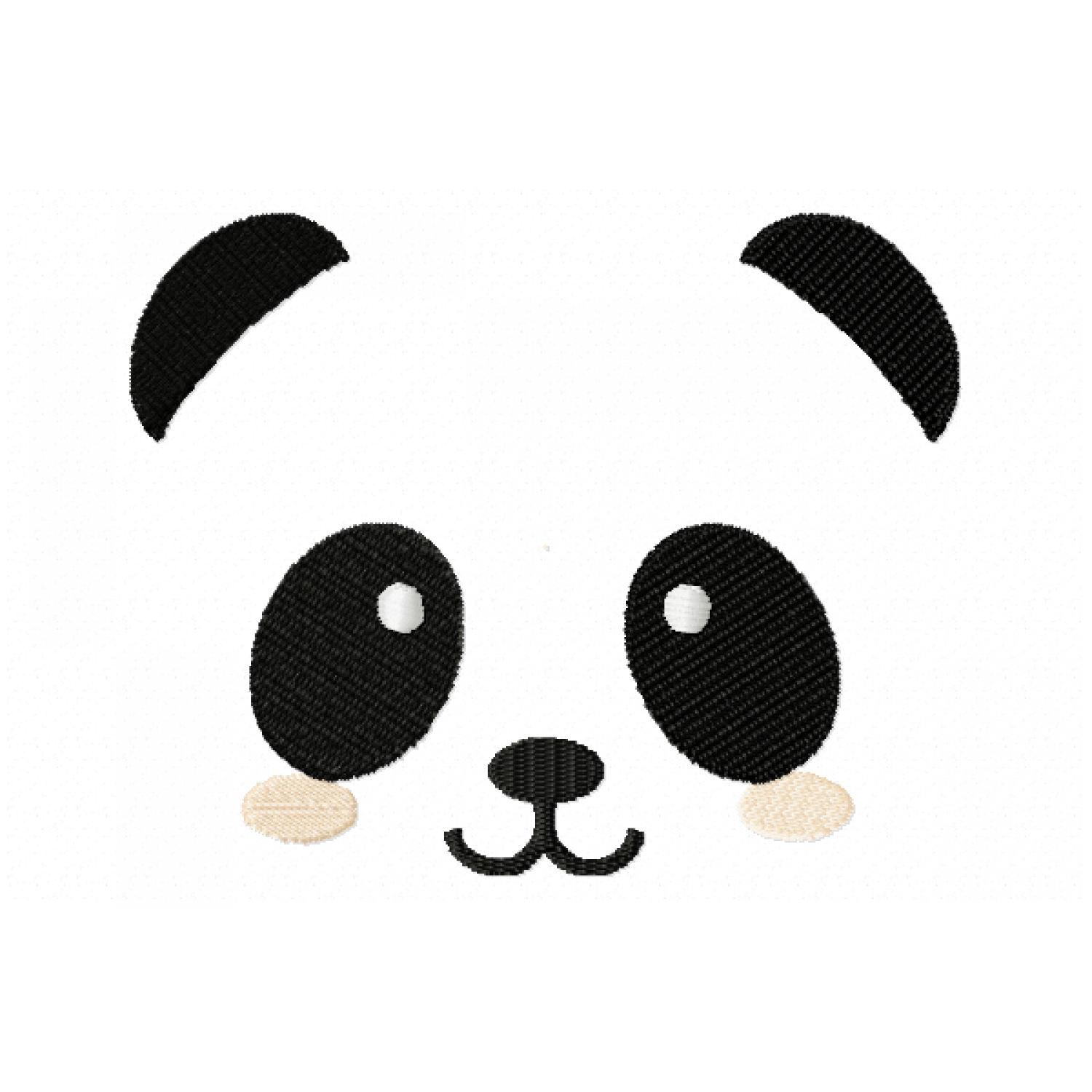 Panda face Embroidery Design