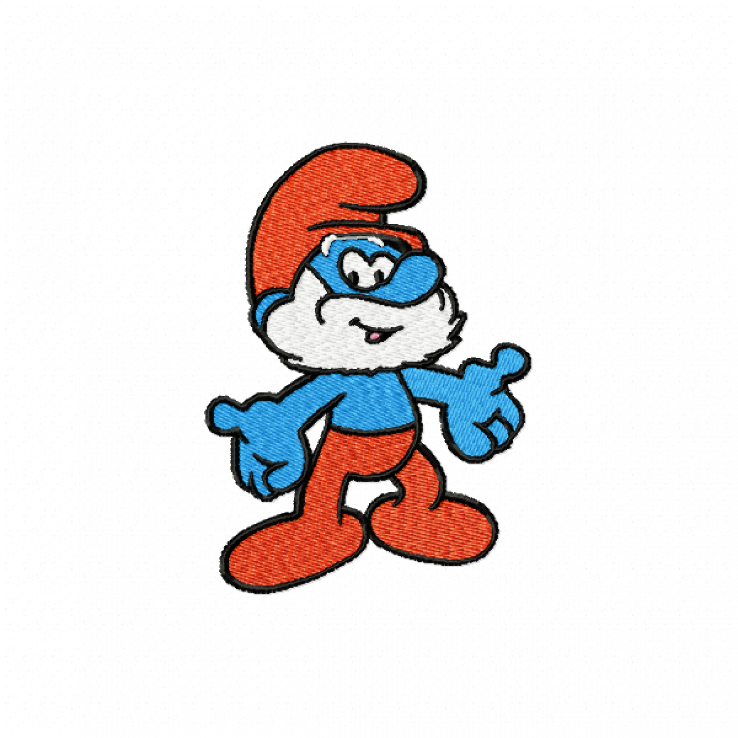 Papa Smurf Embroidery Design