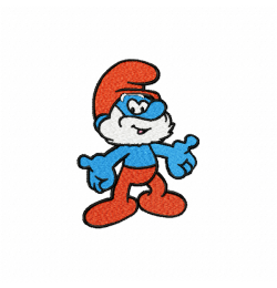 Papa Smurf Embroidery Design