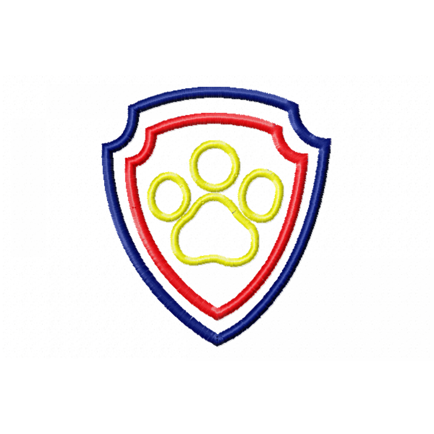 Police Puppy Logo Embroidery Design