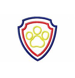 Police Puppy Logo Embroidery Design