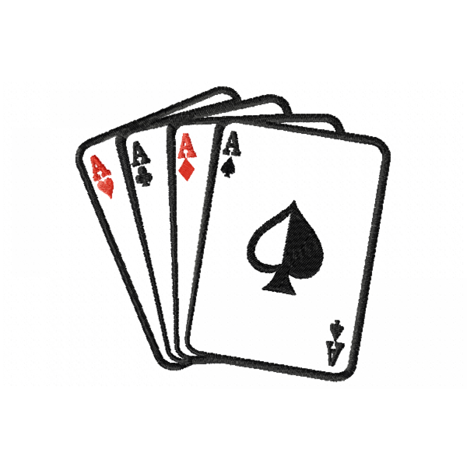 Poker cards Embroidery Design