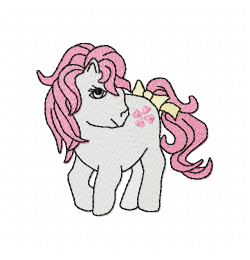 Cute Pony Embroidery Design 4x4