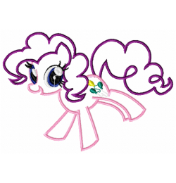 Cartoon Pony Embroidery Design 5x7