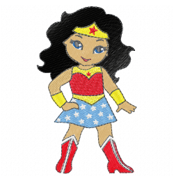 Power Girl Embroidery Design