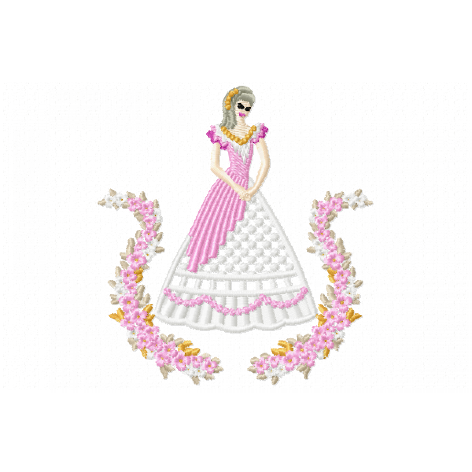 Princess Embroidery Design 4x4 