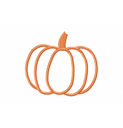 Pumpkin Embroidery Design 4x4