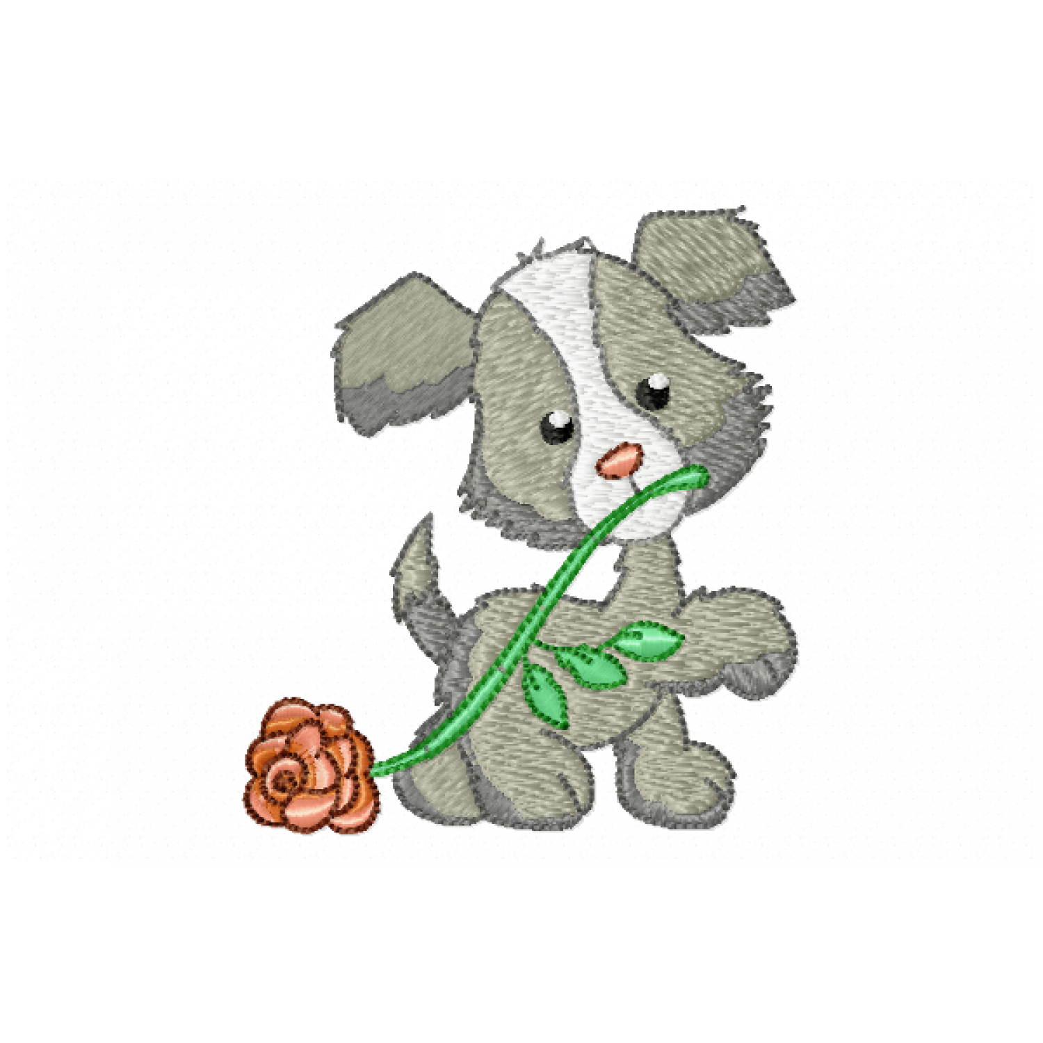 Puppy Free Embroidery Design 4X4 PES JEF