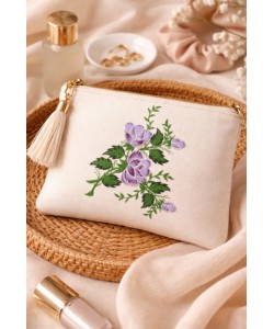 Cute Purple Flowers Embroidery Design 5x7 Cute Purple Flowers Embroidery Design 5x7