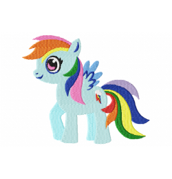 Rainbow Dash Embroidery Design