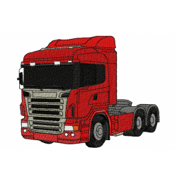 Red truck Embroidery Design Free 5x7