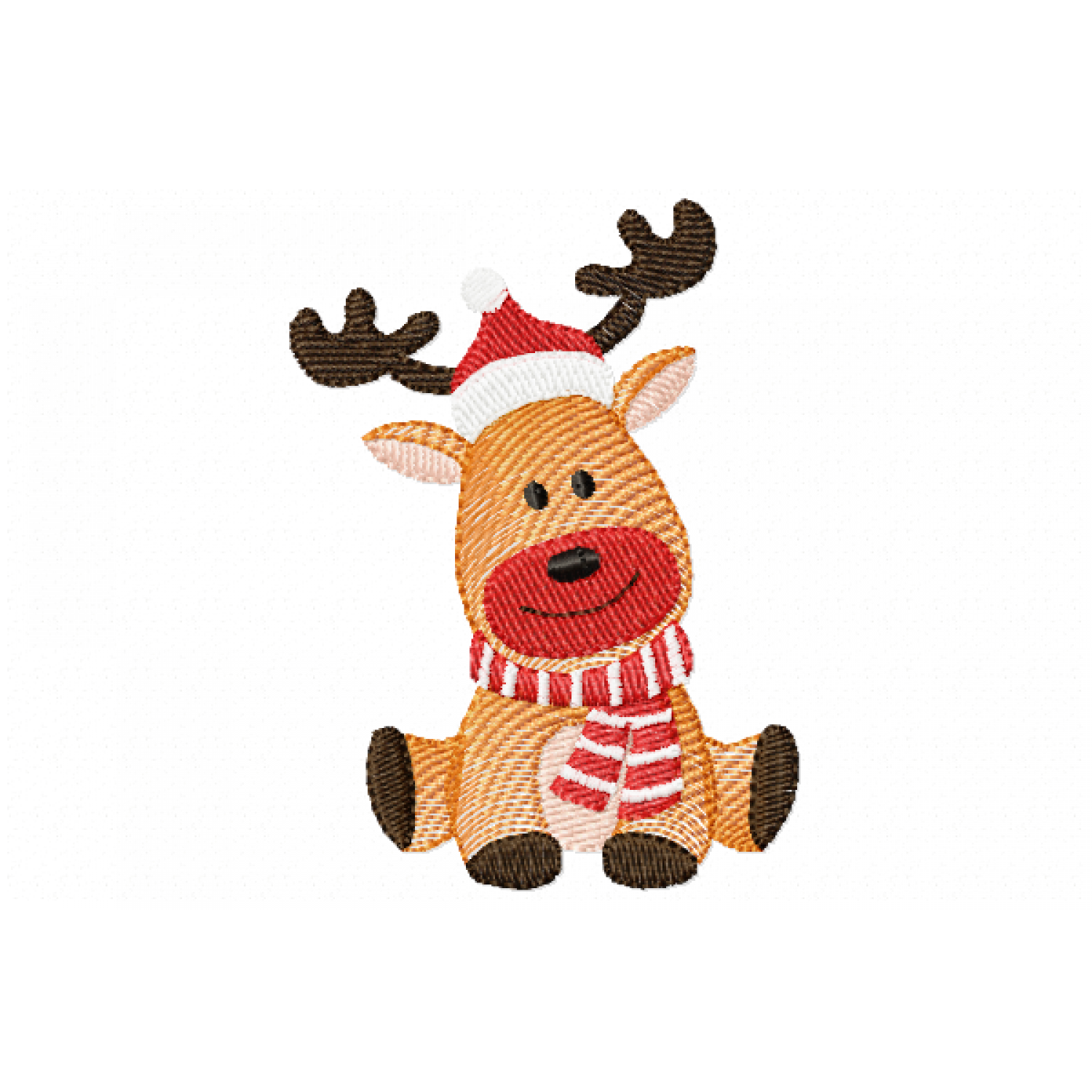 Reindeer Christmas Embroidery Design