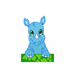 Rhino embroidery design